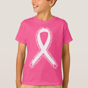 Stevige jongens Draag roze borstkankerbewustzijn T-shirt