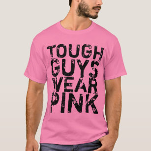 Stevige jongens draag roze, grappige overhemd t-shirt