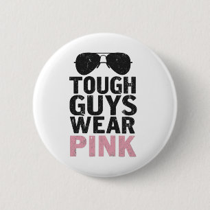 Stevige jongens Draag roze grappige roze kleurenov Ronde Button 5,7 Cm