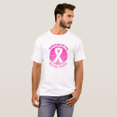 Stevige jongens Draag roze lintjes borstkankerrecl T-shirt (Voorkant volledig)