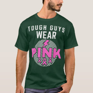 Stevige jongens Draag roze lintjes borstkankerrecl T-shirt