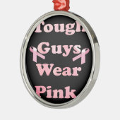 Stevige jongens Draag Roze Metalen Ornament (Links)