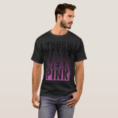 Stevige jongens Draag Roze Roze T-shirt (Voorkant volledig)