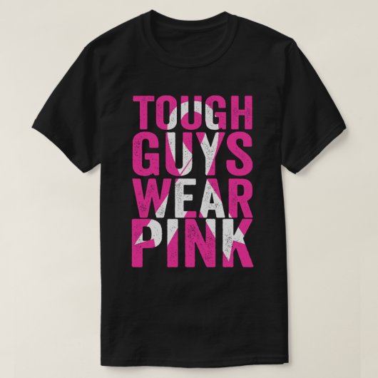 Stevige jongens Draag Roze T-shirt (Design voorkant)