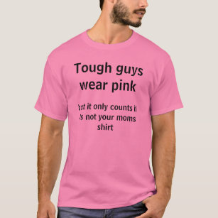Stevige jongens Draag Roze T-shirt