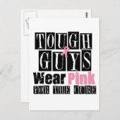 Stevige jongens Draag roze voor de kuur Briefkaart (Voorkant / Achterkant)