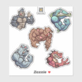 Stevige jongens Sticker (Vel)