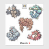 Stevige jongens sticker (Vel)