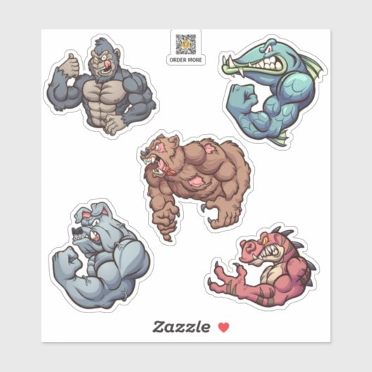 Stevige jongens sticker (Vel)