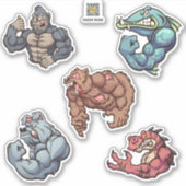 Stevige jongens sticker (Voorkant)