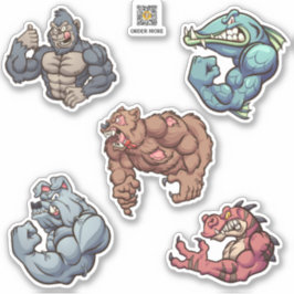 Stevige jongens sticker