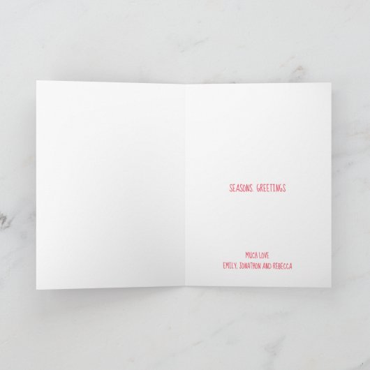 Stevige kerst uit Londen Feestdagen Kaart (Binnen)