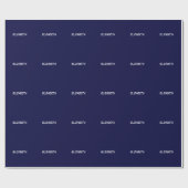 Stevige Kleur DIY BG, Naam Monogram - Navy Blue Cadeaupapier (Vlak)