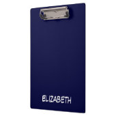 Stevige Kleur DIY BG, Naam Monogram - Navy Blue Klembord (Links)