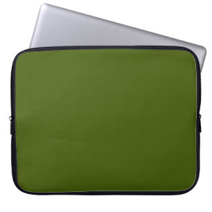 Stevige kleur donkergroen leger laptop sleeve