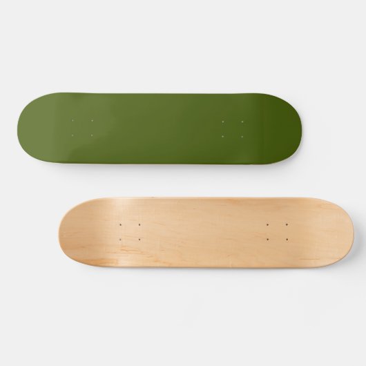 Stevige kleur donkergroen leger persoonlijk skateboard (Horizontaal)