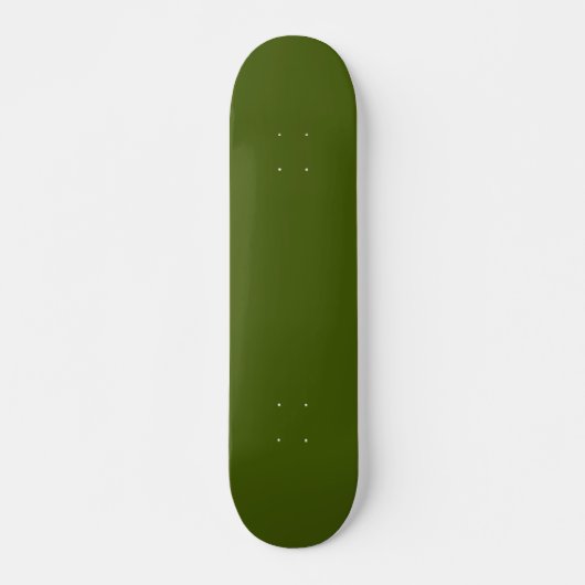 Stevige kleur donkergroen leger persoonlijk skateboard (Voorkant)