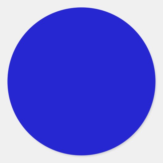 Stevige Kleur Ronde Stickers, Koningsblauw Ronde Sticker (Voorkant)