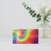 Stevige kleurstof enigszins vergroot visitekaartje (Staand voorkant)
