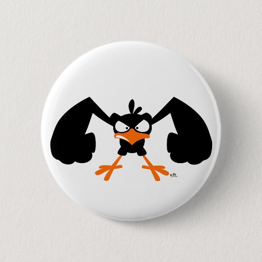 Stevige lil' birdie :) knoopbadge ronde button 5,7 cm (Voorkant)