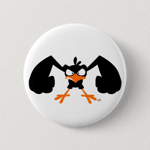 Stevige lil' birdie :) knoopbadge ronde button 5,7 cm