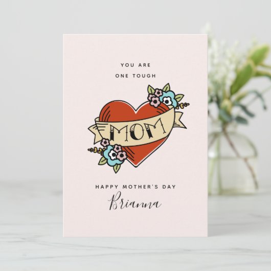 Stevige Momma-Moederdag kaart (Staand voorkant)