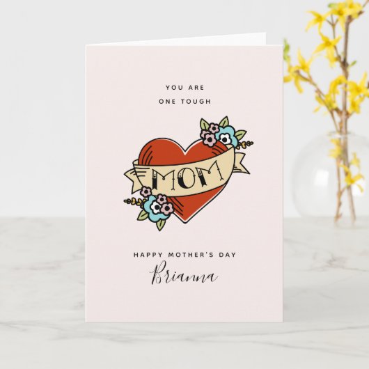 Stevige Momma-Moederdag-kaart Kaart (Gele Bloem)