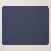 Stevige Navy Blue Sherpa Deken voor Ultieme Comfor (Voorkant (horizontaal))