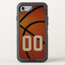 Stevige OTTERBOX Basketbal iPhone Hoezen met Numme