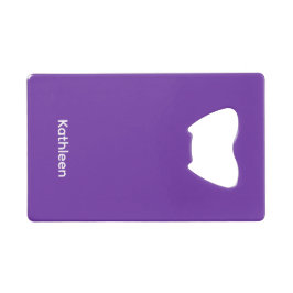 Stevige Paarse Flesopener Aangepaste Tekst Bar Sle Creditkaart Flessenopener