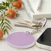 Stevige Pastel Lila Ronde Acrylen Sleutelhanger (Voorkant Rechts)