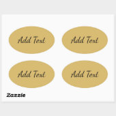 Stevige perzik ovale sticker (Vel)