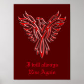 Stevige Phoenix, ik zal altijd opnieuw stijgen Poster (Voorkant)