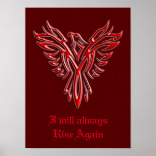 Stevige Phoenix, ik zal altijd opnieuw stijgen Poster