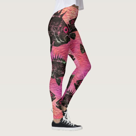 Stevige quillback op roze - Leggings (Rechts)