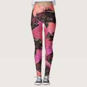 Stevige quillback op roze - Leggings (Voorkant)