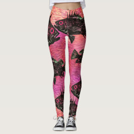 Stevige quillback op roze - Leggings