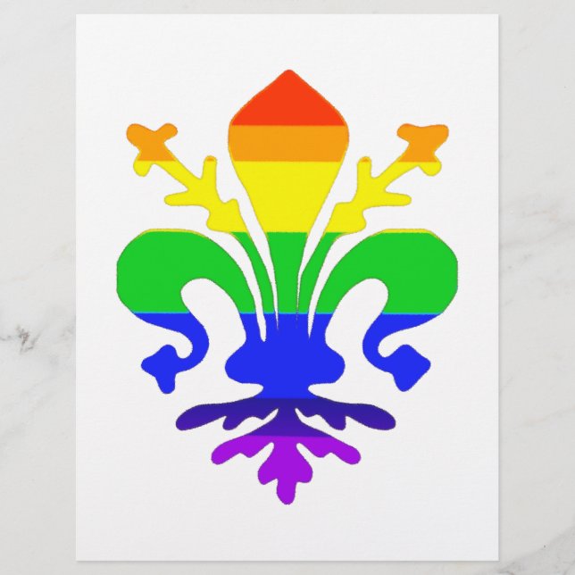 Stevige regenboog Fleur de Lis (Voorkant)