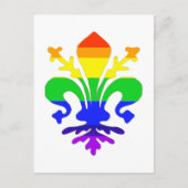Stevige regenboog Fleur de Lis Briefkaart (Voorkant)