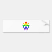 Stevige regenboog Fleur de Lis Bumpersticker (Voorkant)