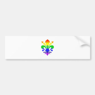 Stevige regenboog Fleur de Lis Bumpersticker