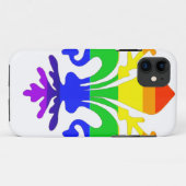 Stevige regenboog Fleur de Lis Case-Mate iPhone Case (Achterkant (horizontaal))
