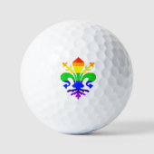 Stevige regenboog Fleur de Lis Golfballen (Voorkant)