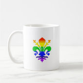 Stevige regenboog Fleur de Lis Koffiemok (Links)