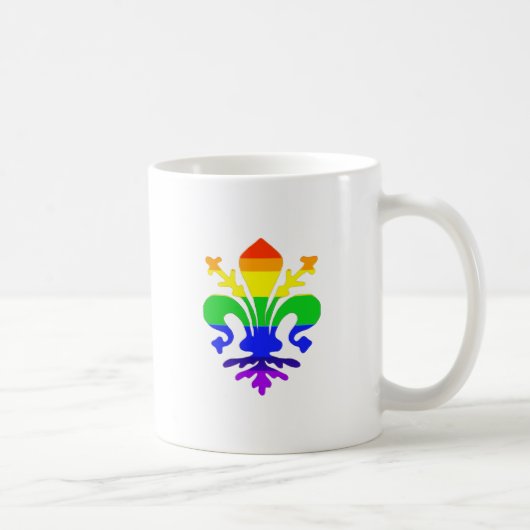 Stevige regenboog Fleur de Lis Koffiemok (Rechts)