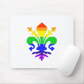Stevige regenboog Fleur de Lis Muismat (Met muis)