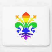 Stevige regenboog Fleur de Lis Muismat (Voorkant)