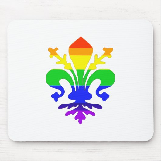 Stevige regenboog Fleur de Lis Muismat (Voorkant)