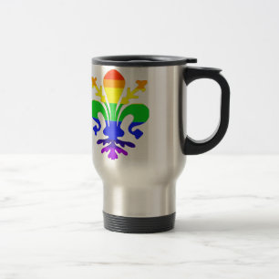 Stevige regenboog Fleur de Lis Reisbeker