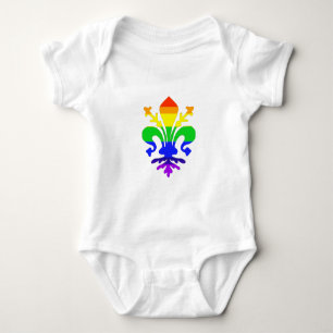 Stevige regenboog Fleur de Lis Romper